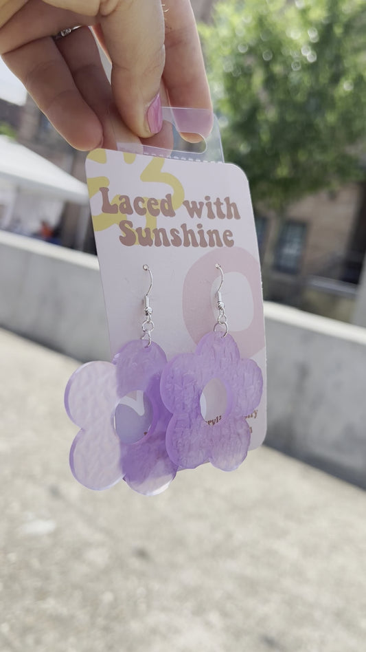 Large daisy earrings