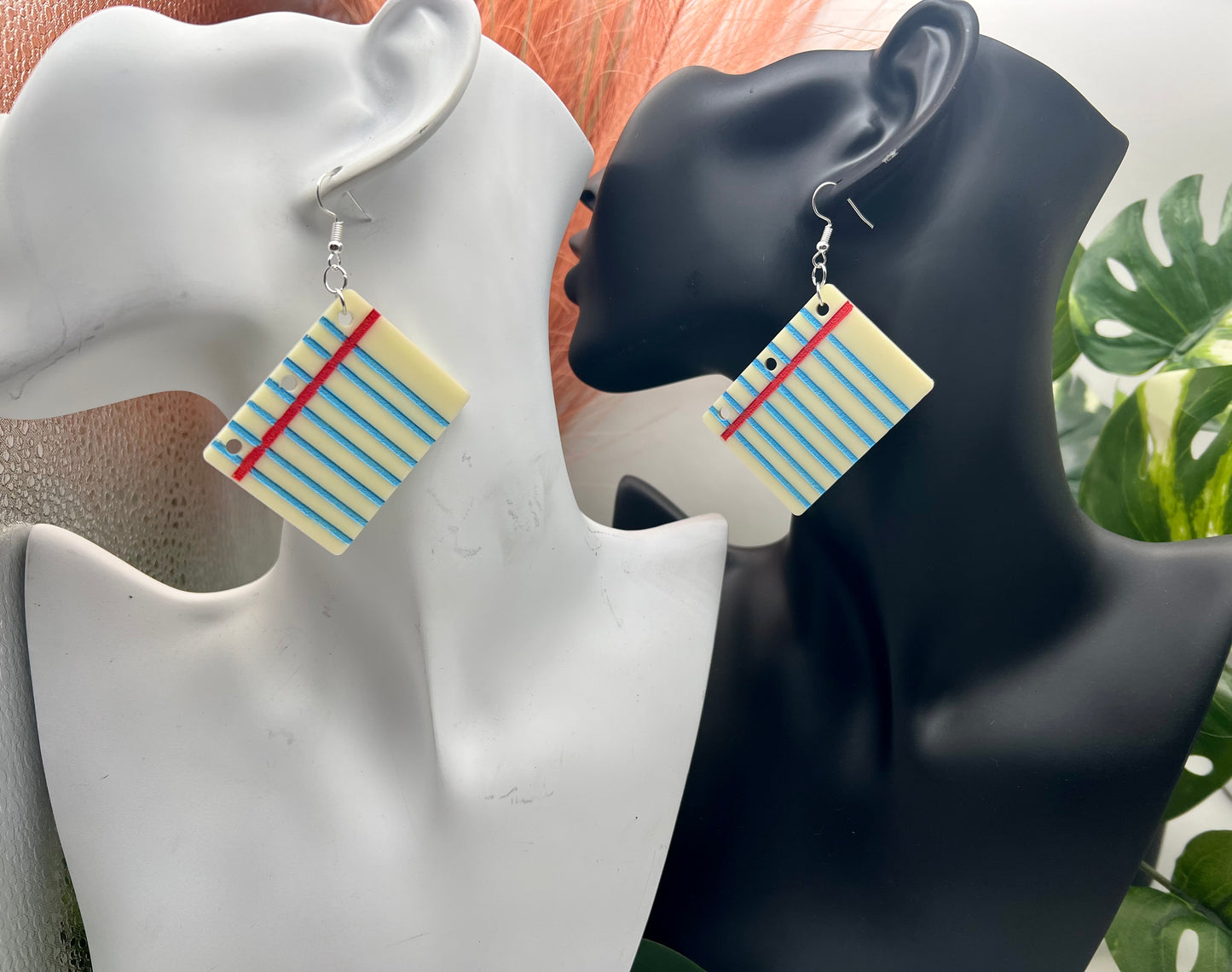 Loose Leaf Paper Earrings